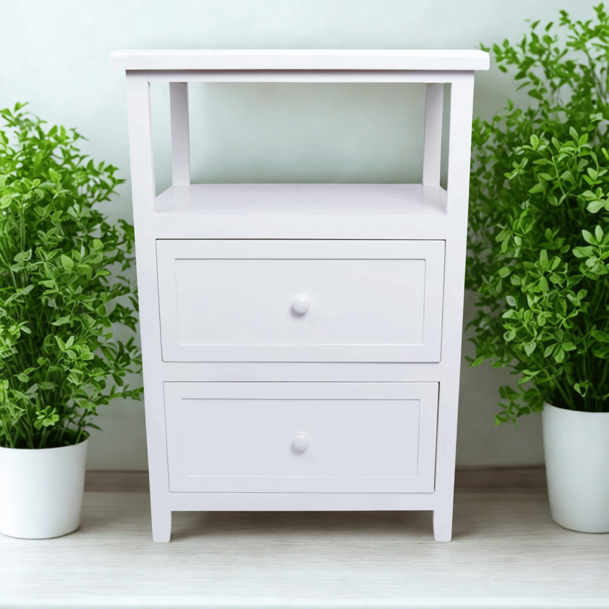 VELADOR DORMITORIO PALLAVICINI 2 CAJONES BLANCO2