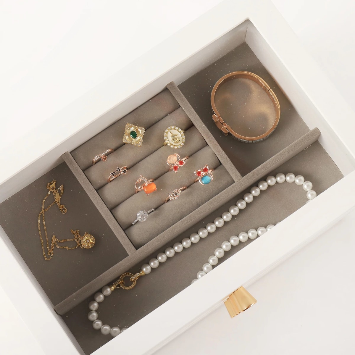 ORGANIZADOR JOYERO PORTOFINO 4 NIVELES BLANCO4