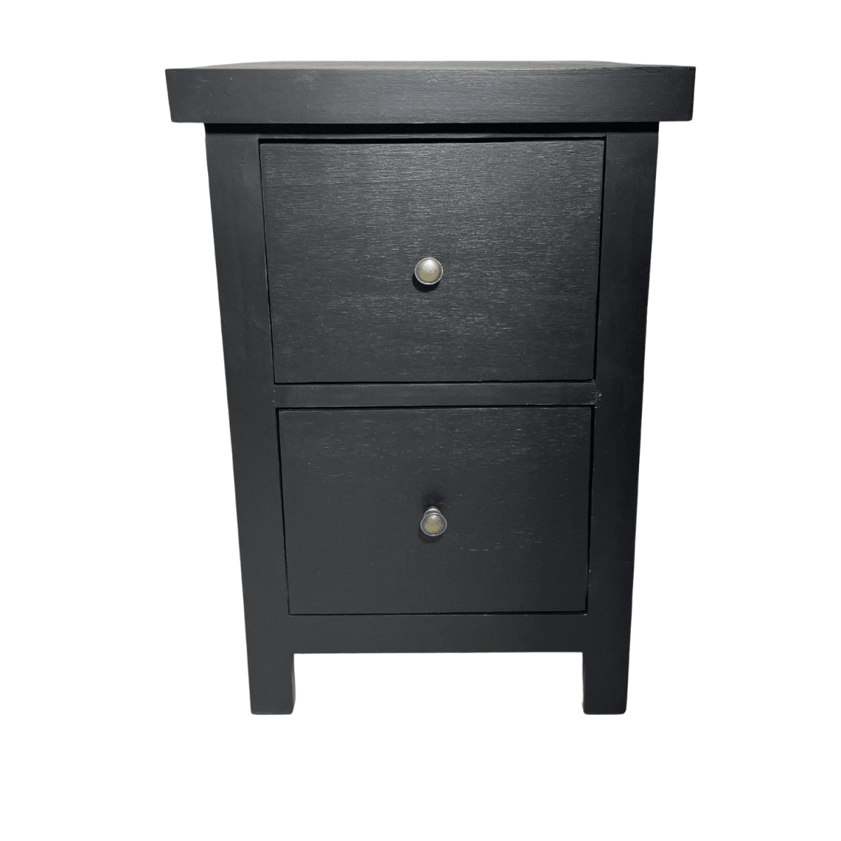 VELADOR DORMITORIO BARI 2 CAJONES NEGRO RUSTICO1