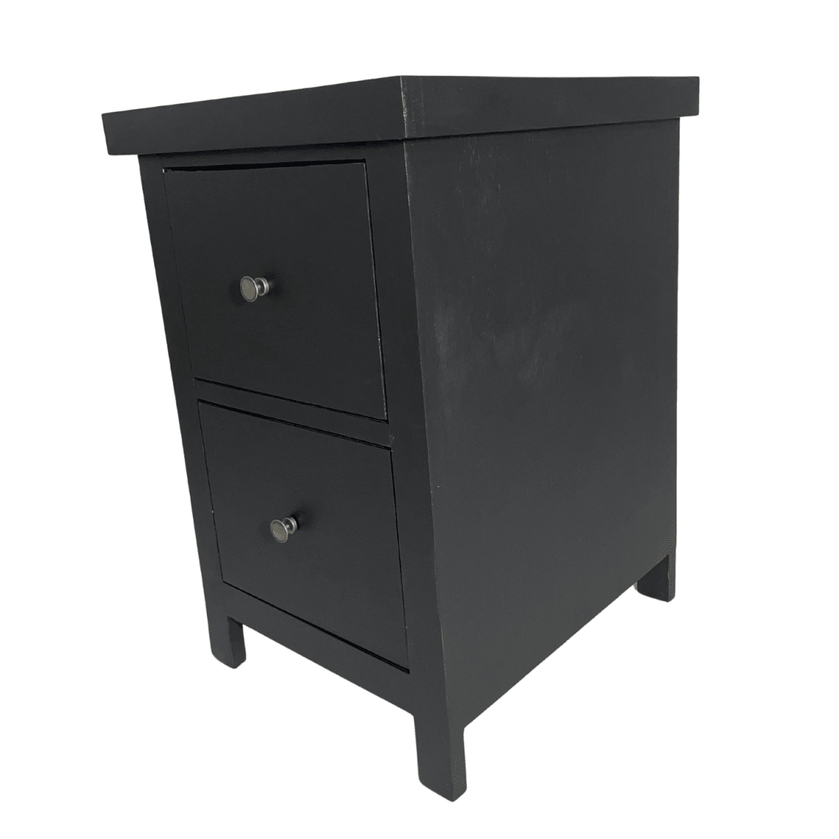 VELADOR DORMITORIO BARI 2 CAJONES NEGRO RUSTICO3