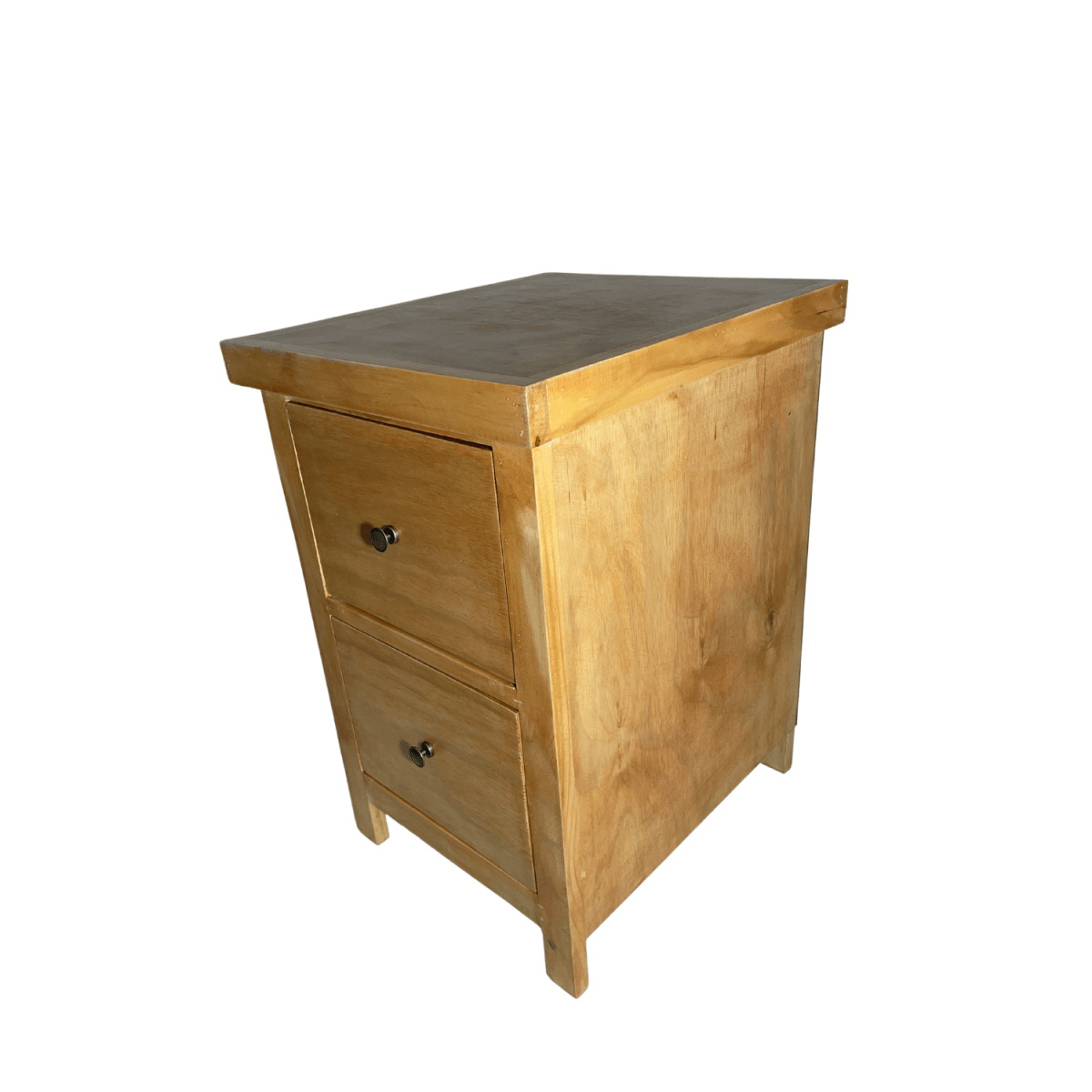 VELADOR DORMITORIO BARI 2 CAJONES MADERA BARNIZ RUSTICO2
