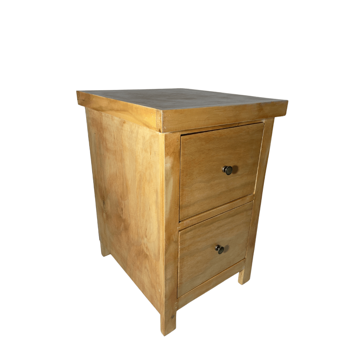 VELADOR DORMITORIO BARI 2 CAJONES MADERA BARNIZ RUSTICO3