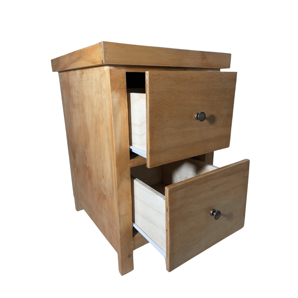 VELADOR DORMITORIO BARI 2 CAJONES MADERA BARNIZ RUSTICO6