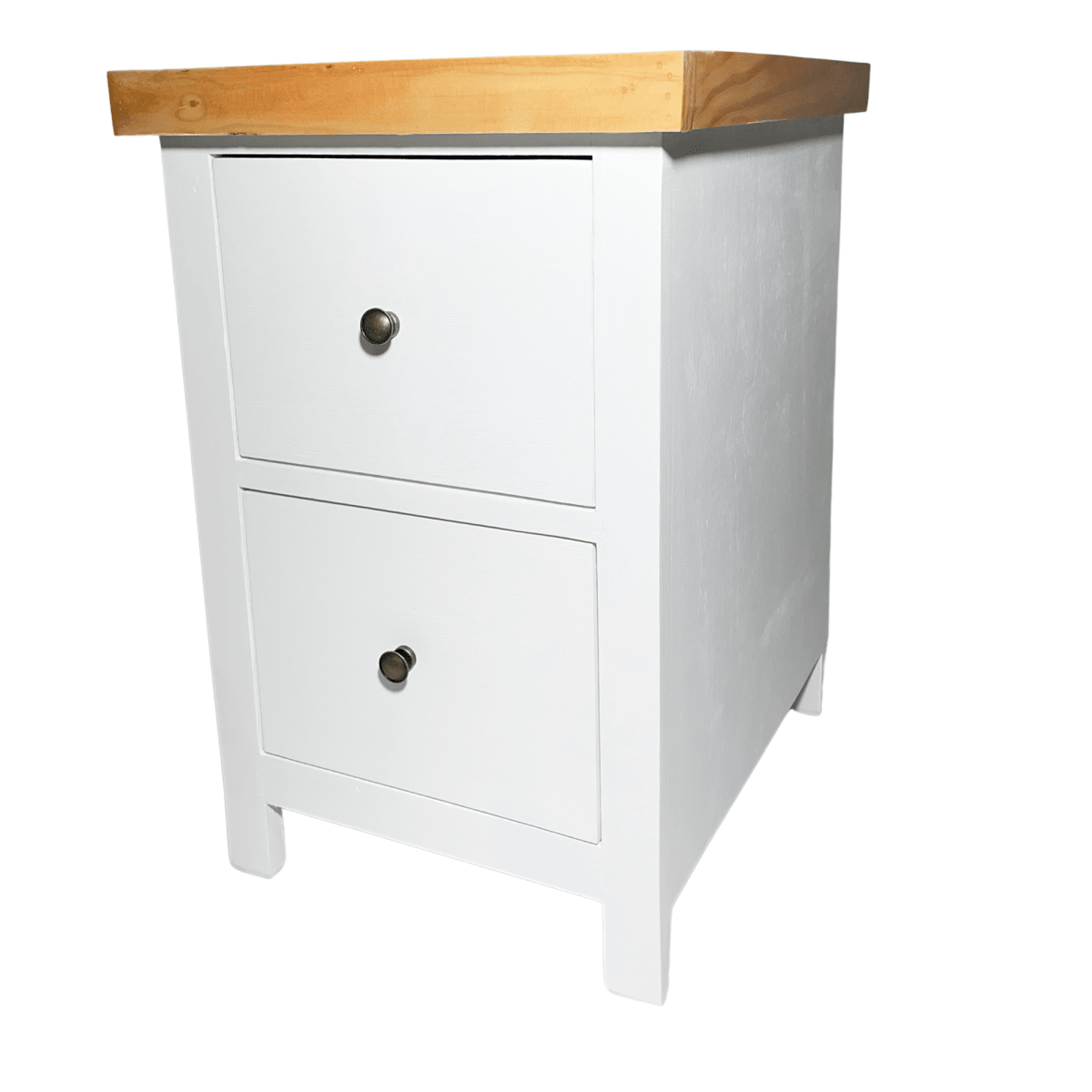 VELADOR DORMITORIO BARI 2 CAJONES BLANCO MADERA RUSTICO4