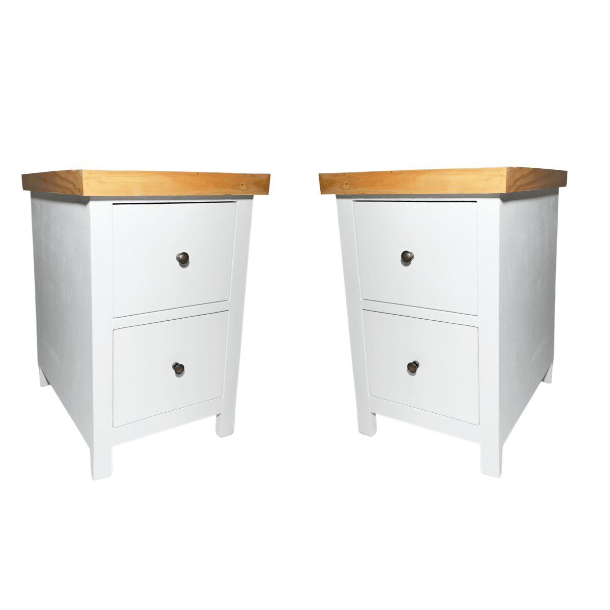 VELADOR DORMITORIO BARI 2 CAJONES BLANCO MADERA RUSTICO7
