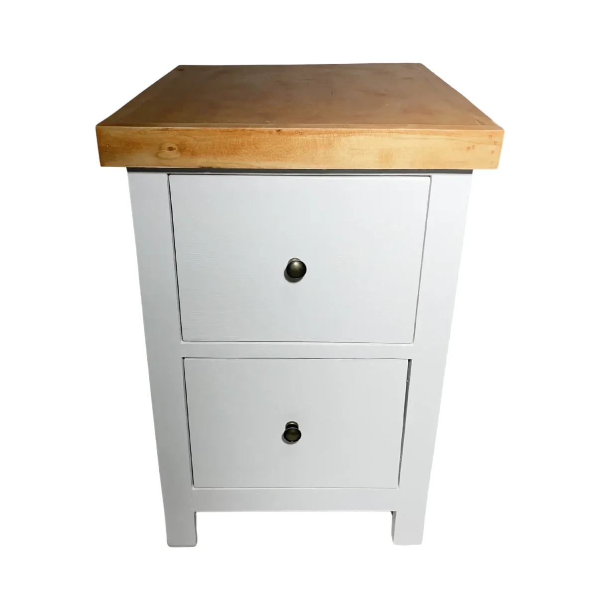 VELADOR DORMITORIO BARI 2 CAJONES BLANCO MADERA RUSTICO1