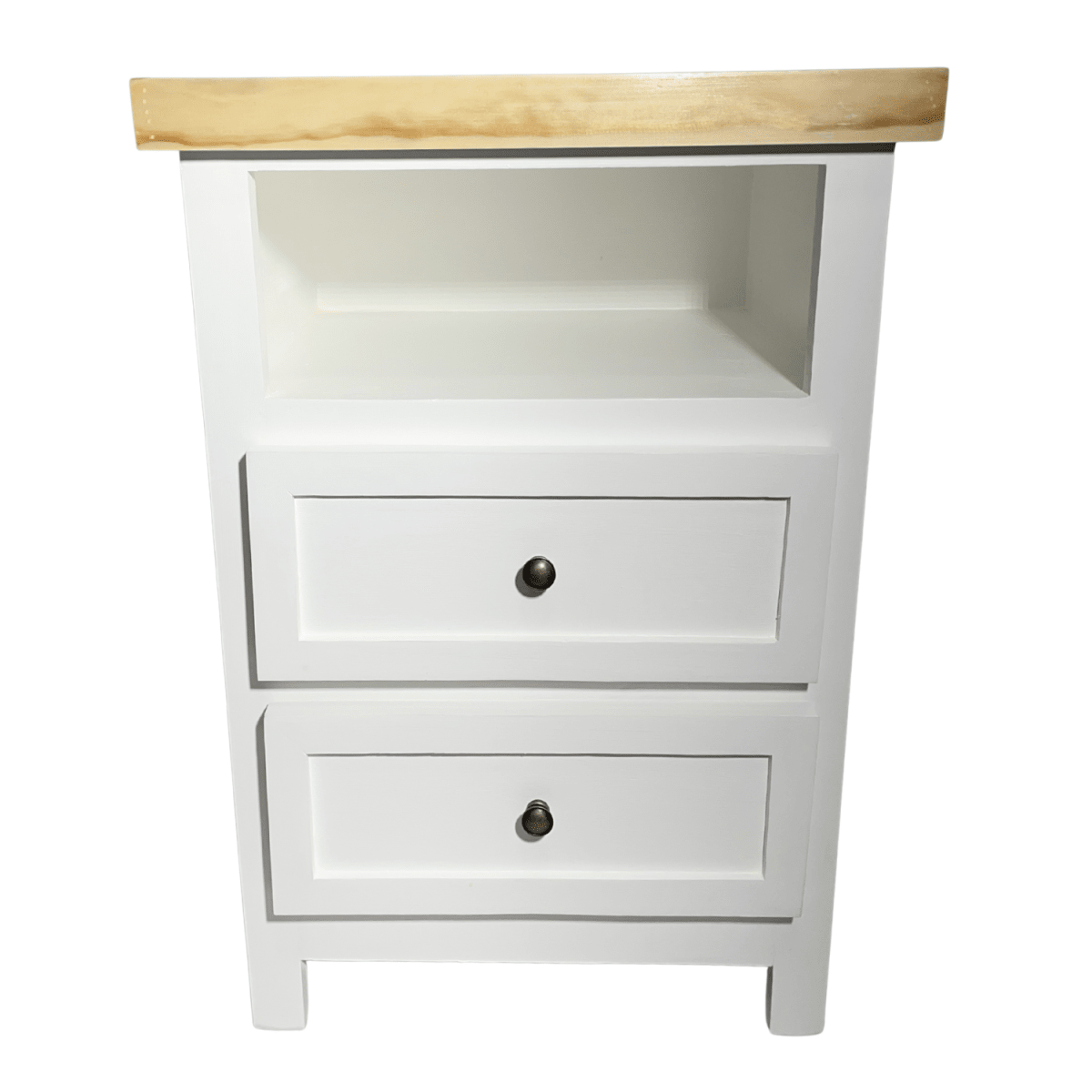 VELADOR DORMITORIO LIBRERO VICENZA 2 CAJONES BLANCO MADERA1