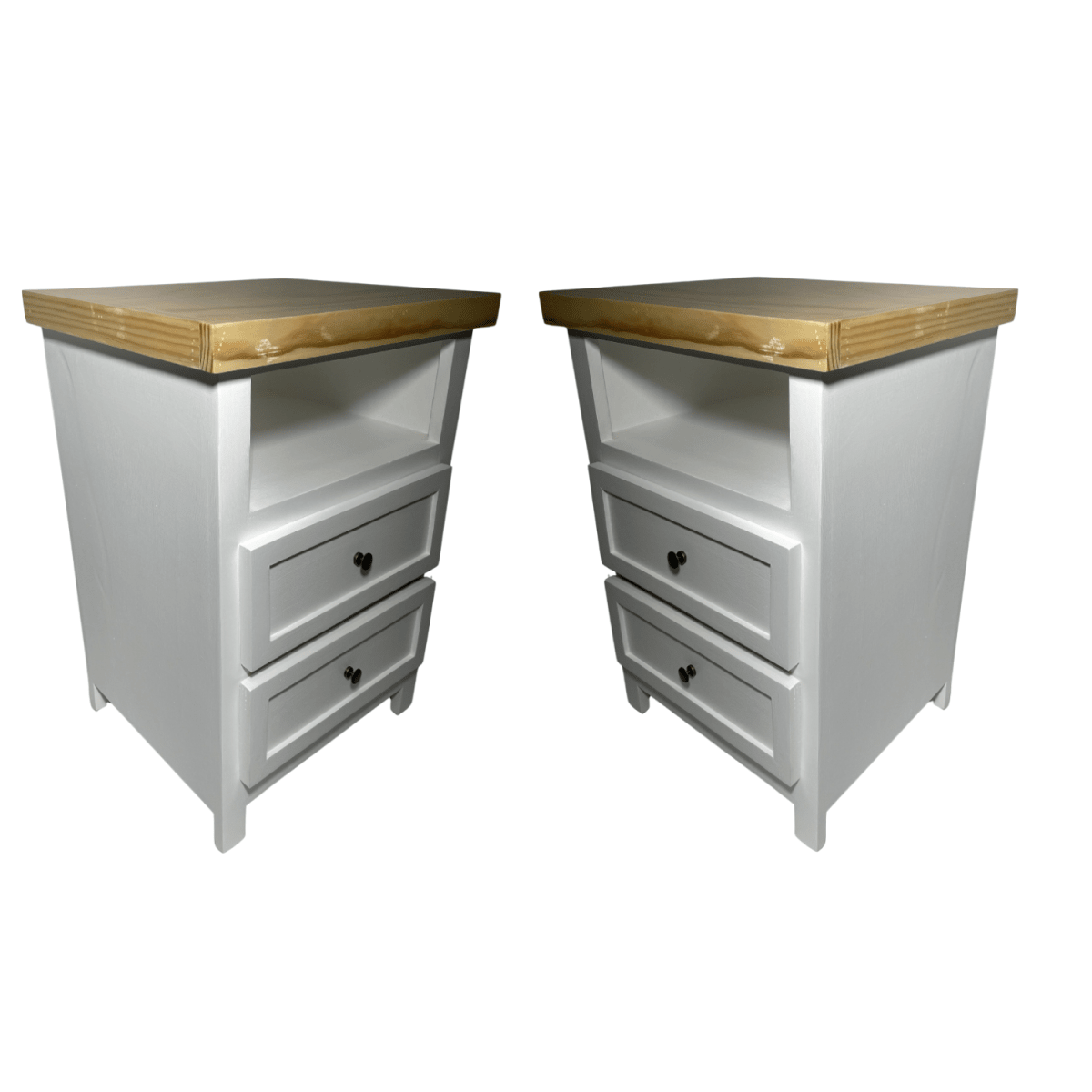 VELADOR DORMITORIO LIBRERO VICENZA 2 CAJONES BLANCO MADERA7