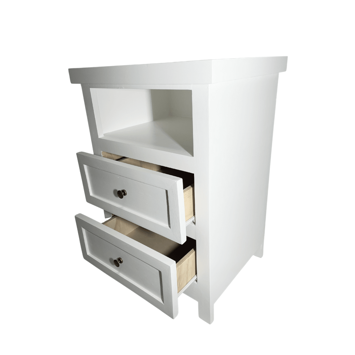 VELADOR DORMITORIO LIBRERO VICENZA 2 CAJONES BLANCO RUSTICO4