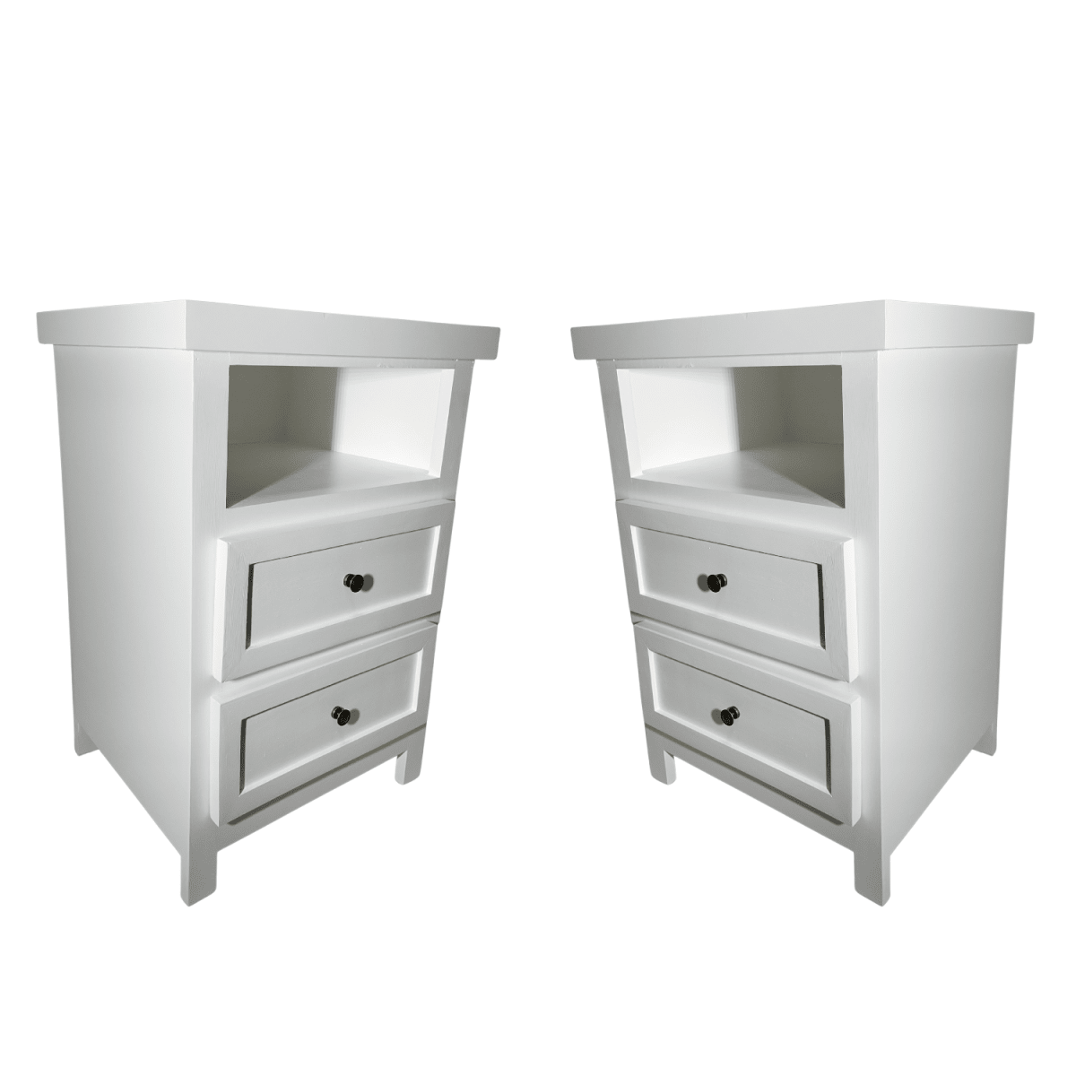 VELADOR DORMITORIO LIBRERO VICENZA 2 CAJONES BLANCO RUSTICO5