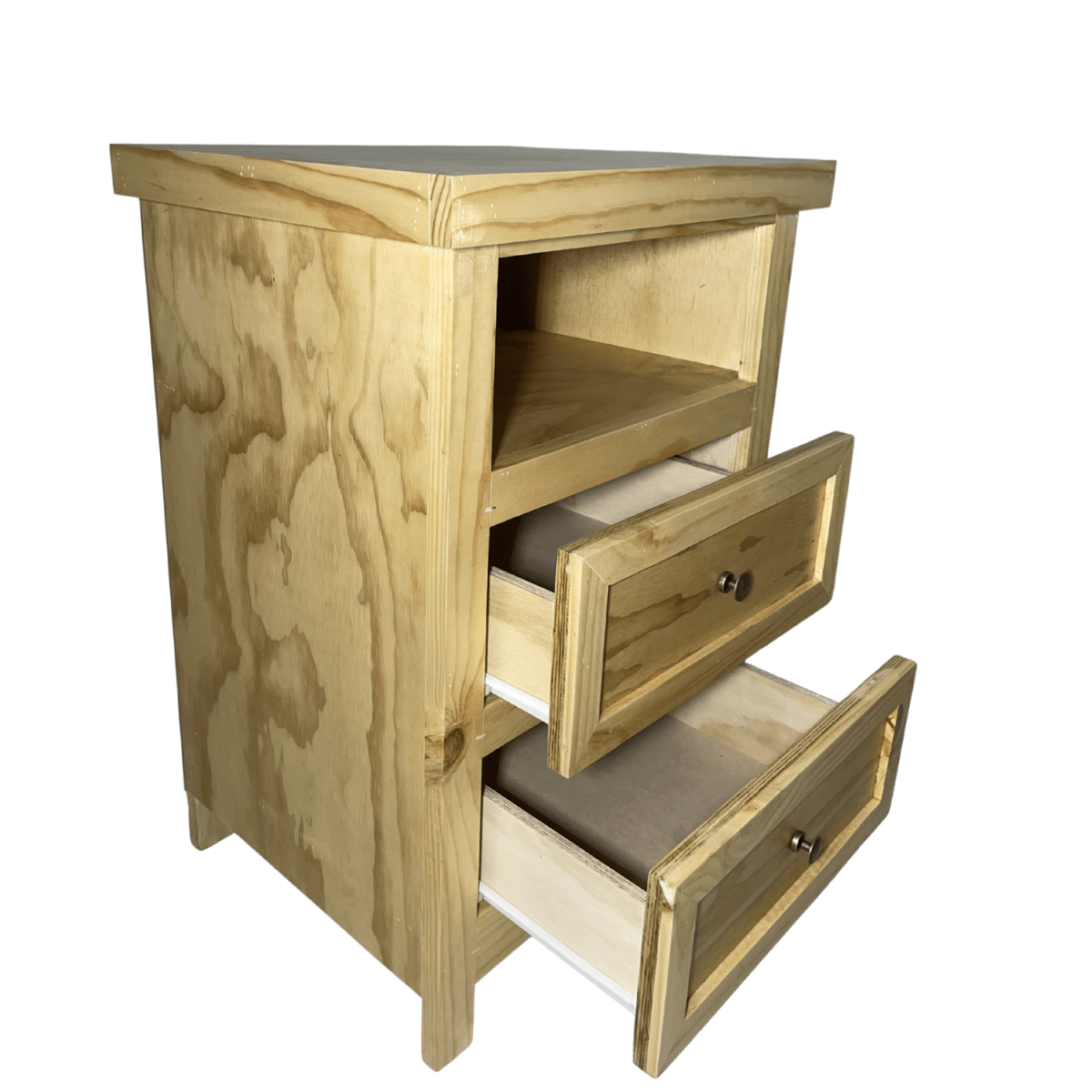 VELADOR DORMITORIO LIBRERO VICENZA 2 CAJONES MADERA NATURAL5
