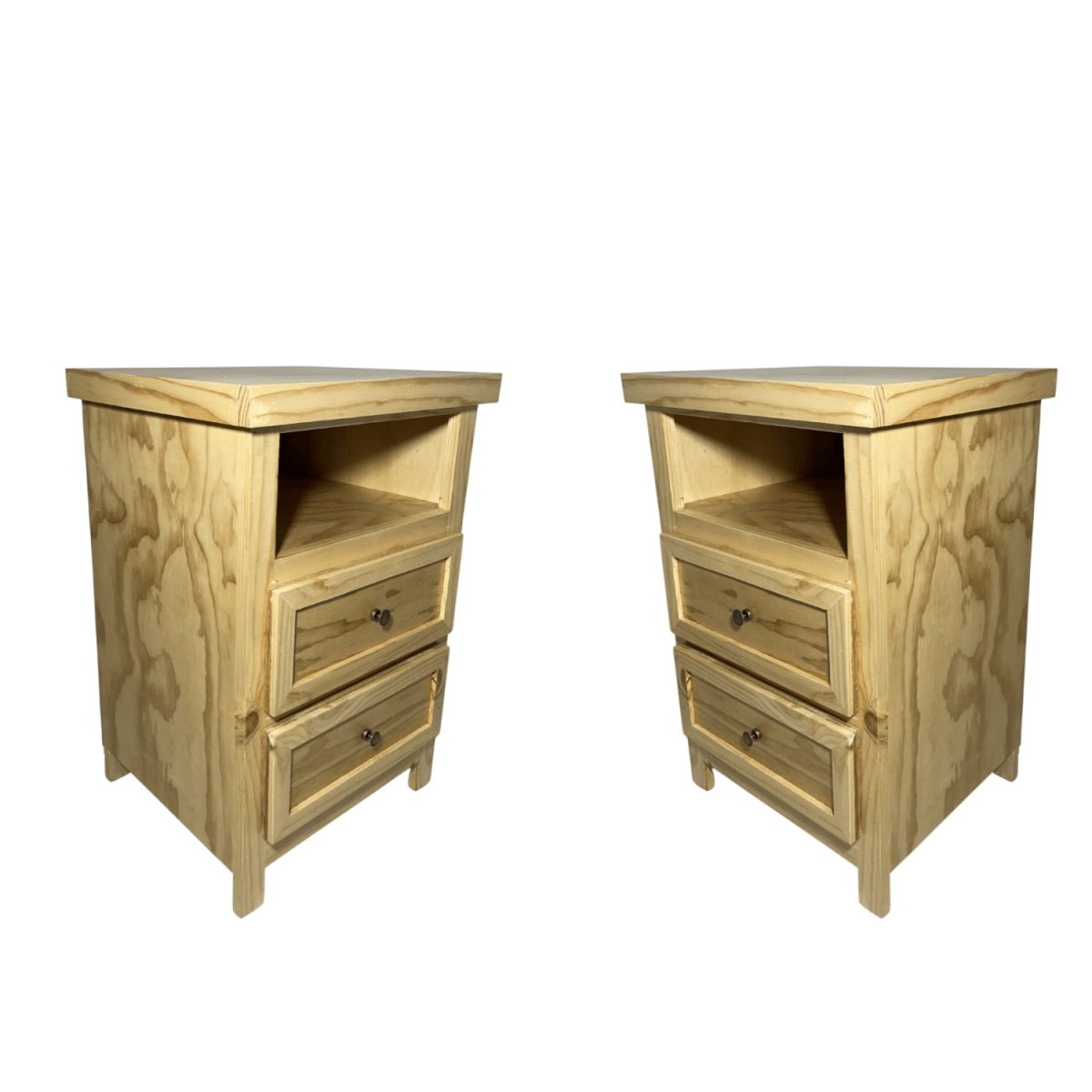 VELADOR DORMITORIO LIBRERO VICENZA 2 CAJONES MADERA NATURAL7