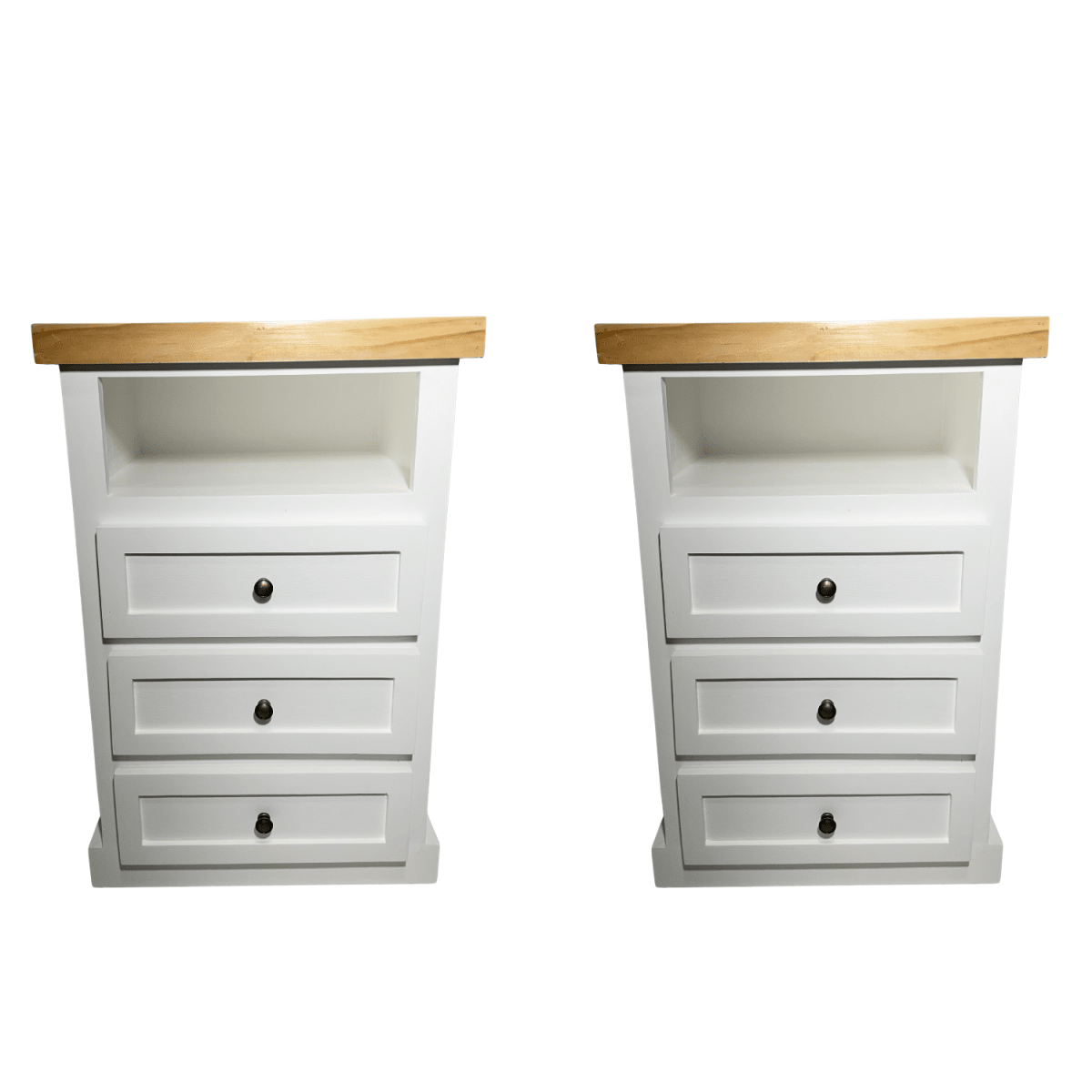 VELADOR DORMITORIO LIBRERO FERRARA 3 CAJONES BLANCO MADERA6