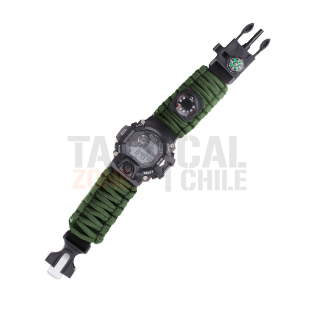 RELOJ DIGITAL SUPERVIVENCIA VERDE
