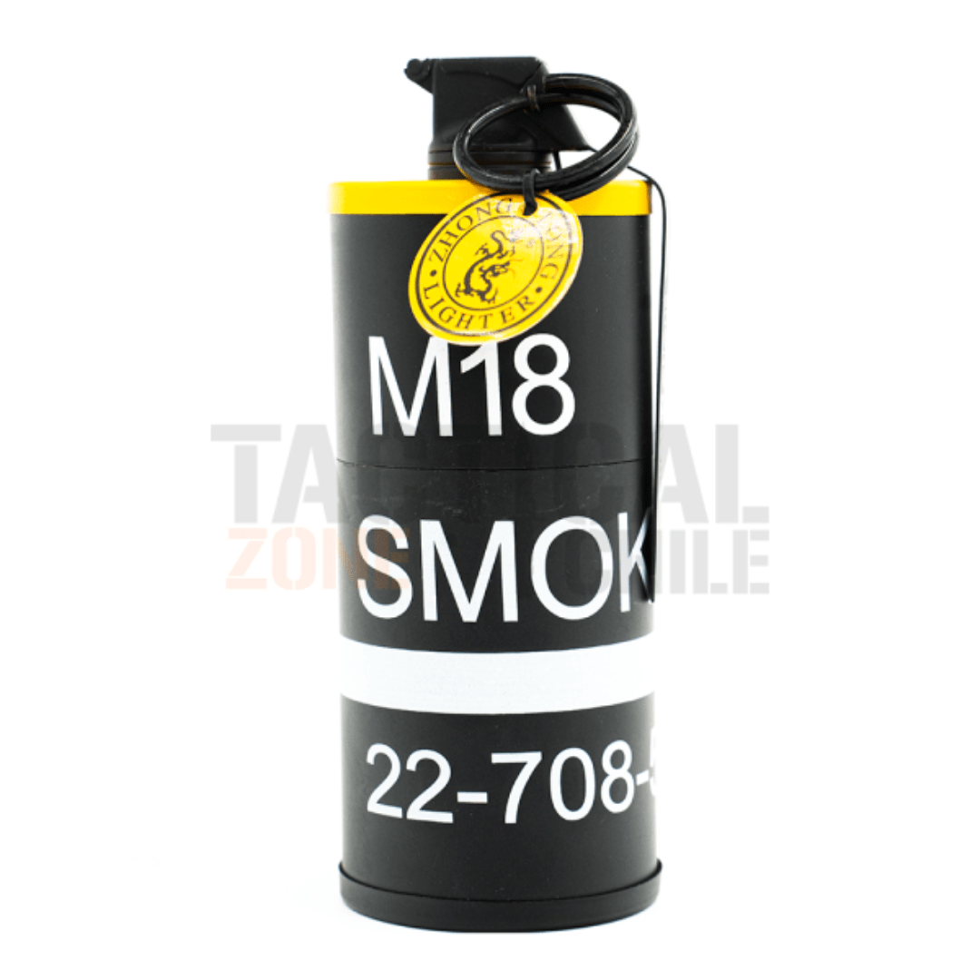 ENCENDEDOR CON CENICERO TIPO GRANADA DE HUMO AMARILLO