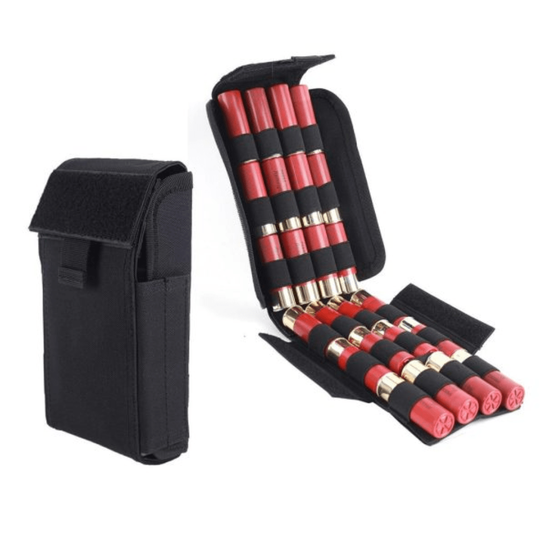 POUCH PORTA CARTUCHOS DE ESCOPETA NEGRO