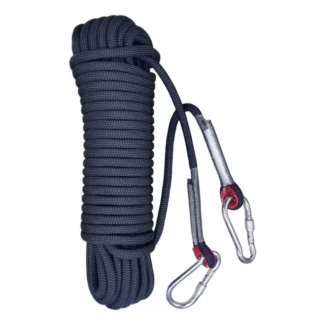 CUERDA COLOR NEGRO 25 MTS CON MOSQUETON1