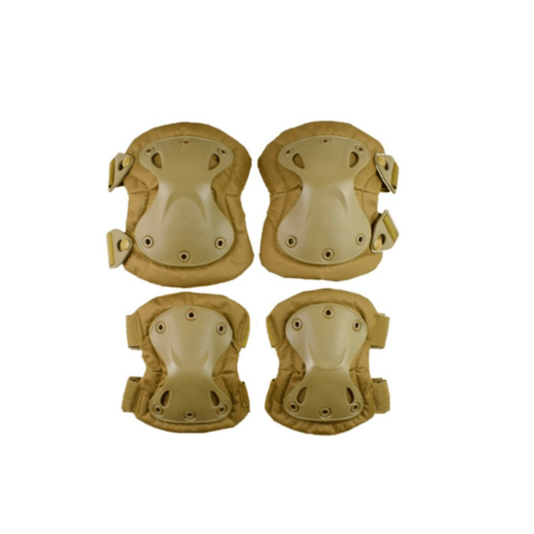 KIT RODILLERAS AIRSOFT ESTRELLA TAN1