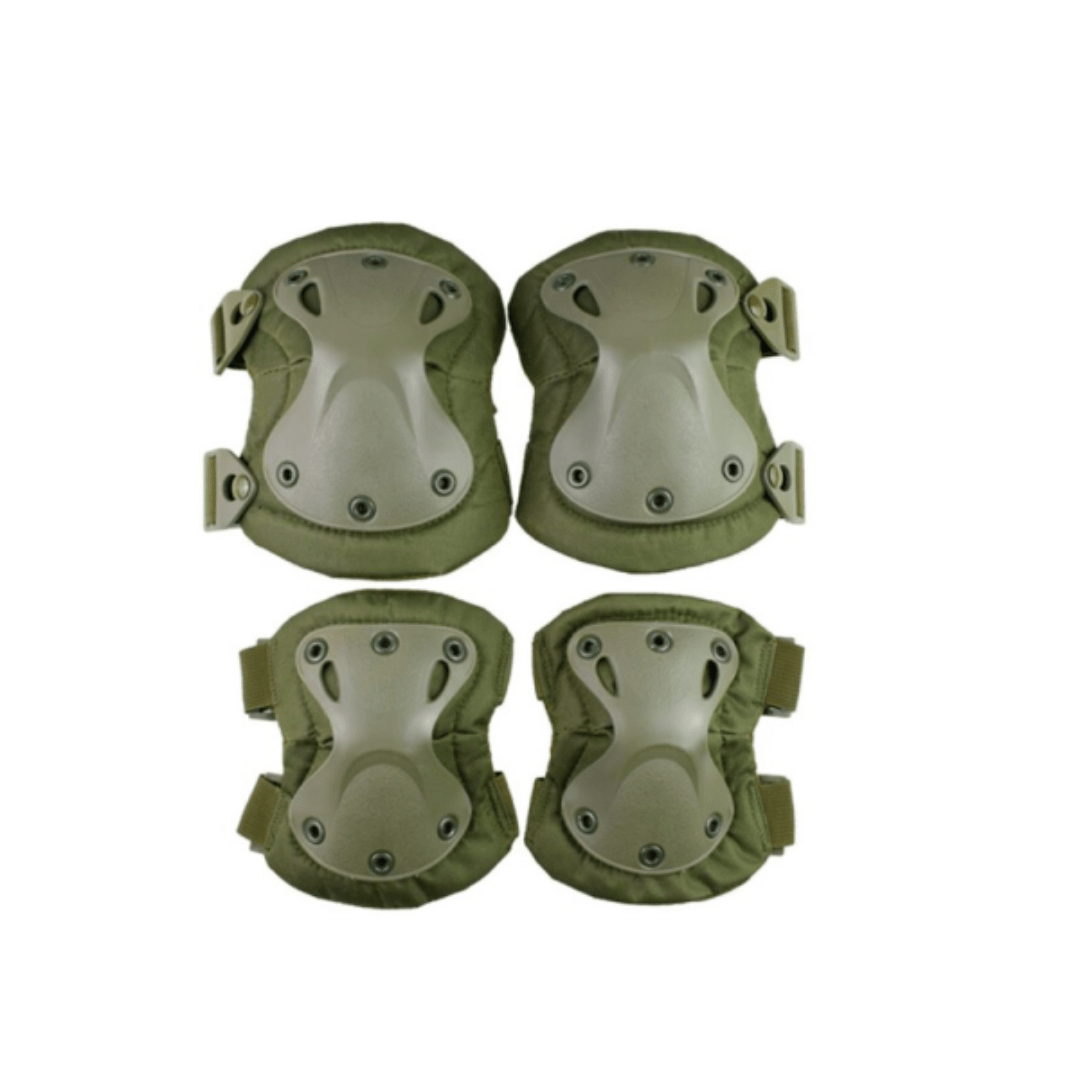 KIT RODILLERAS AIRSOFT TIPO ESTRELLA  VERDE1