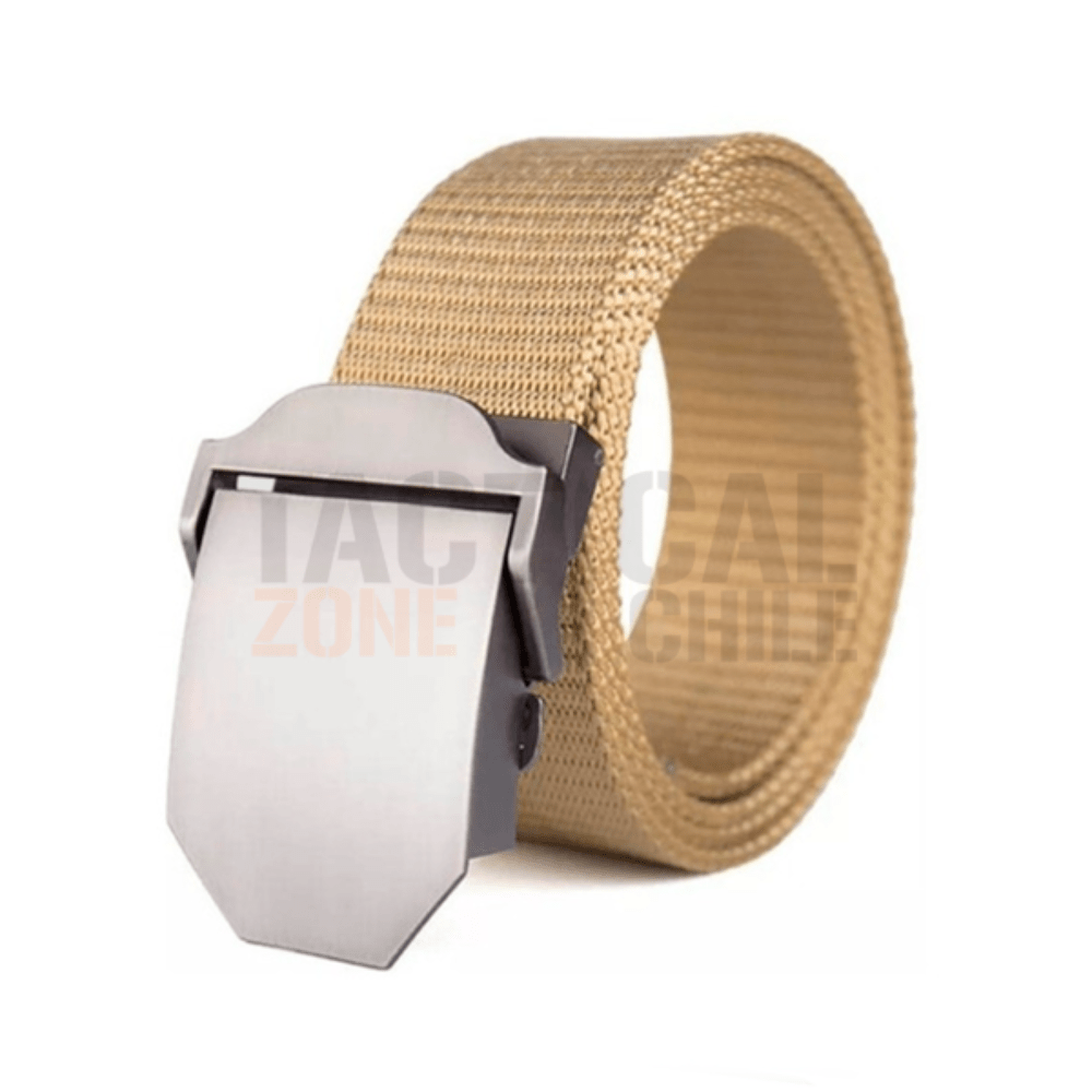 CINTURON HEBILLA METALICA OCRE1