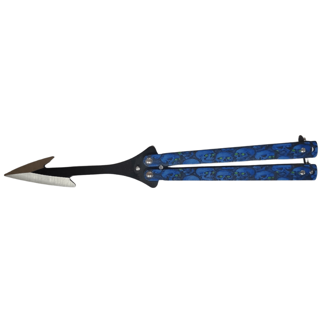 CUCHILLO MARIPOSA-AZUL CALAVERAS-PUNTA DE FLECHA1