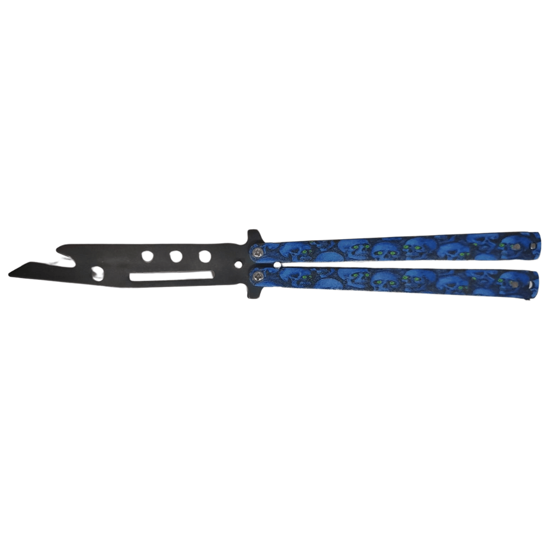 CUCHILLO MARIPOSA-AZUL CALAVERAS-PUNTA DE PRACTICA1
