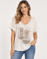 POLERA CRUDO  ZAPATILLA BRILLO