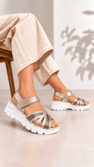 SANDALIA  JOSE SAENZ ZOE PLATINO