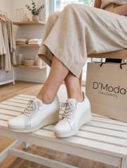 ZAPATO ANDREA BLANCO CORDONES NRO 40