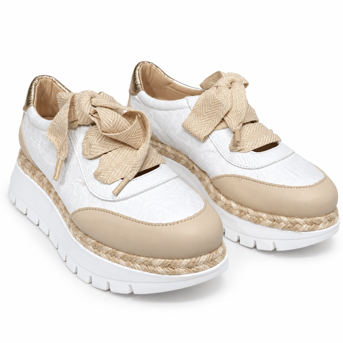 ZAPATILLA JOSE SAENZ BELEN BLANCO BEIGE YUTE2