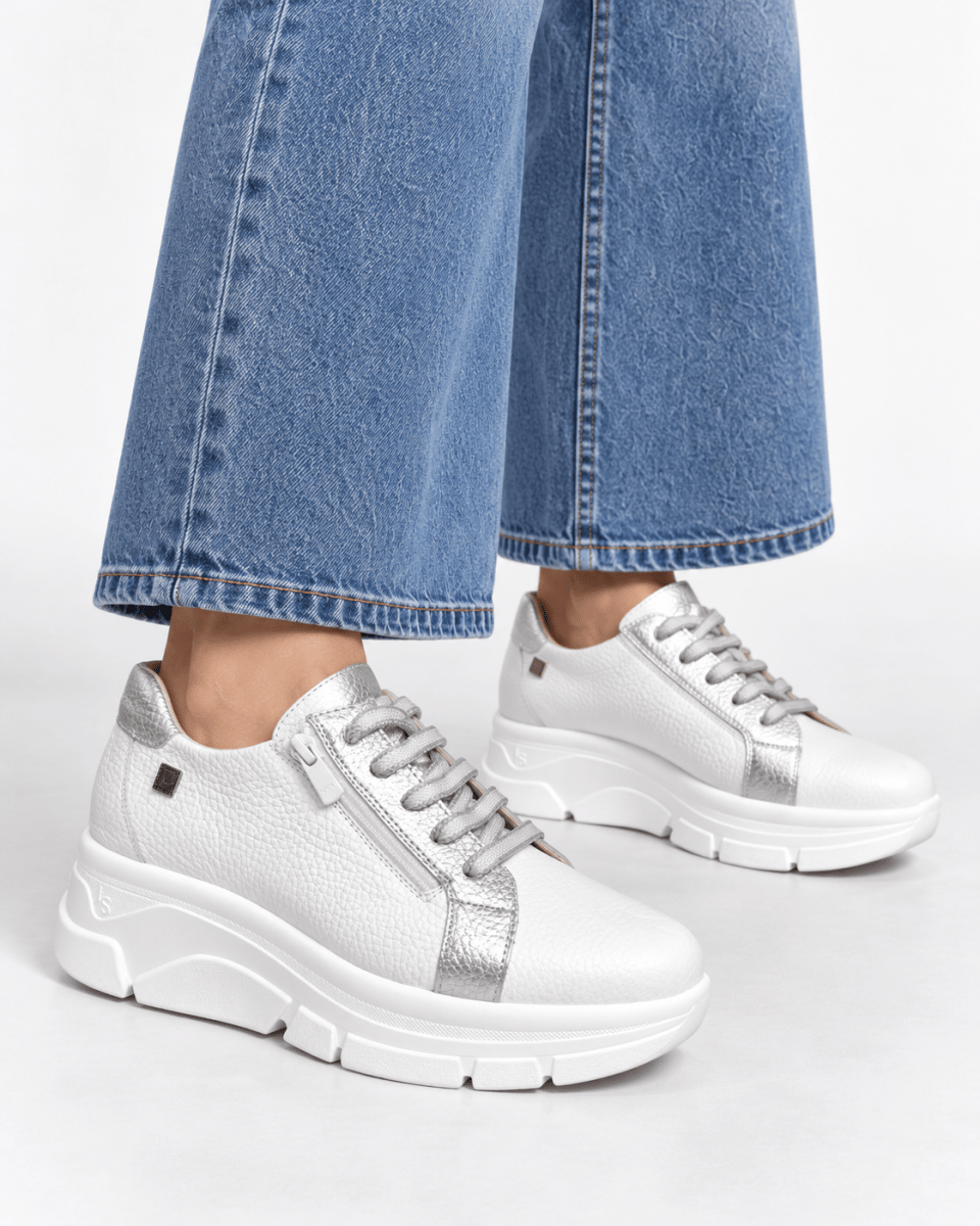 ZAPATILLA JOSE SAENZ CELIA BLANCA PLATA6