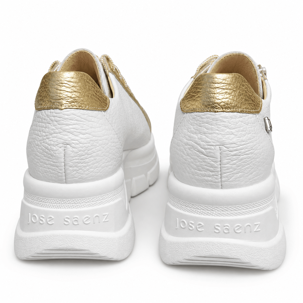 ZAPATILLA JOSE SAENZ CELIA BLANCA DORADA3