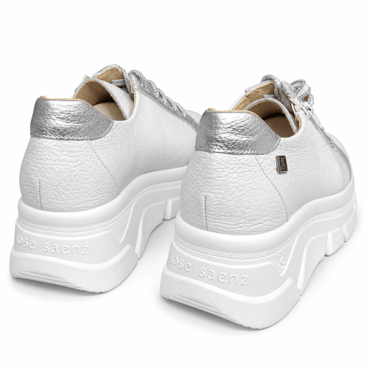 ZAPATILLA JOSE SAENZ CELIA BLANCA PLATA5