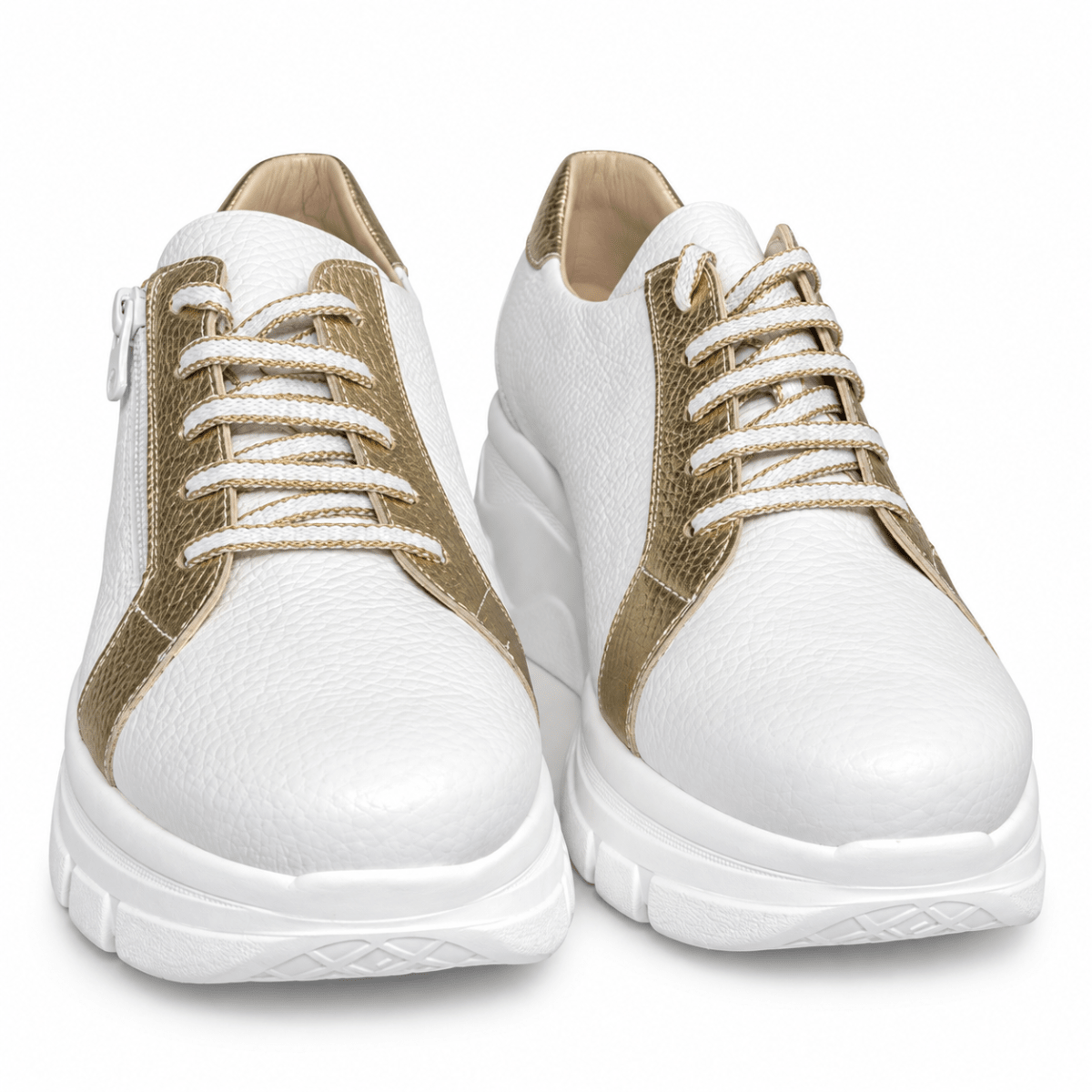 ZAPATILLA JOSE SAENZ CELIA BLANCA DORADA5