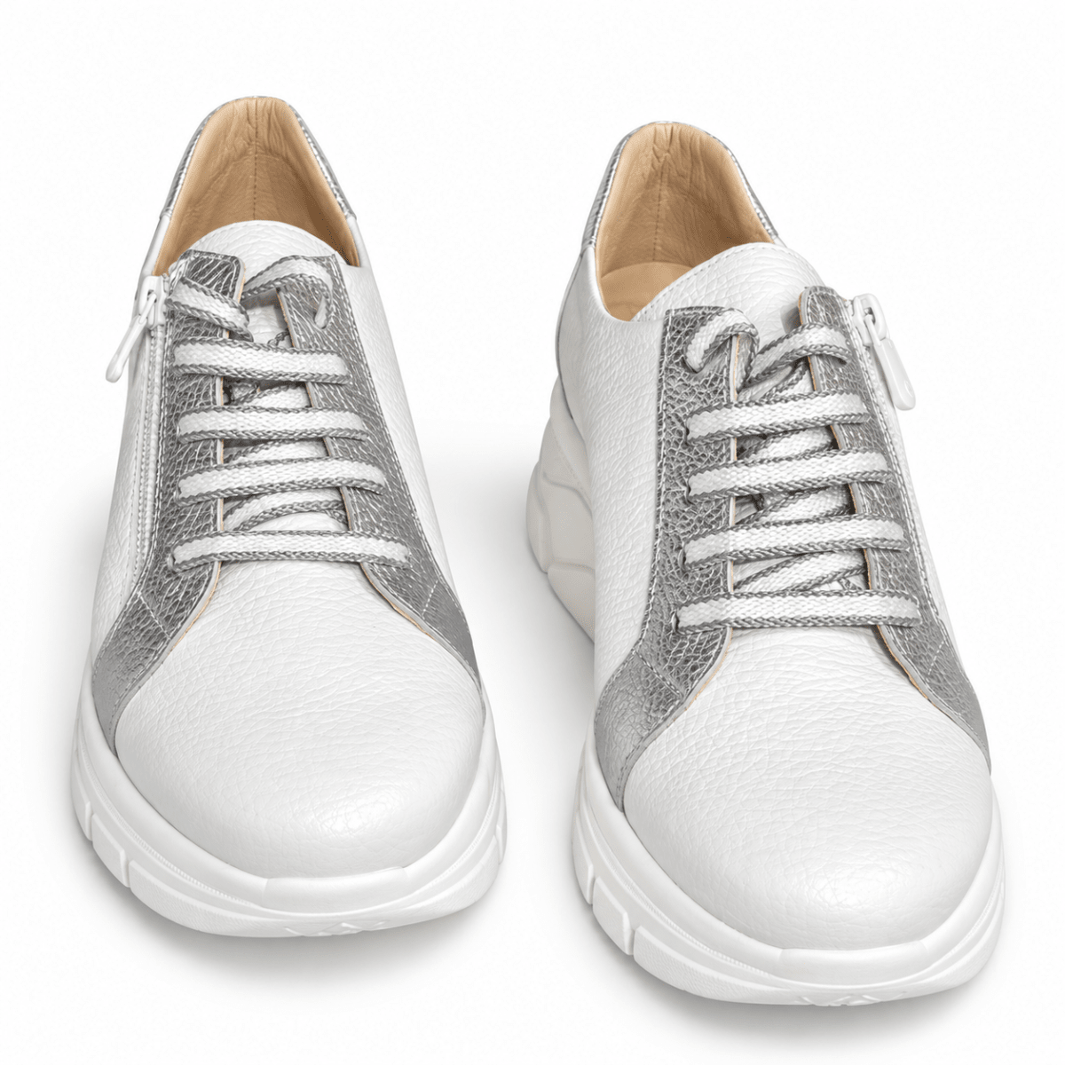 ZAPATILLA JOSE SAENZ CELIA BLANCA PLATA1