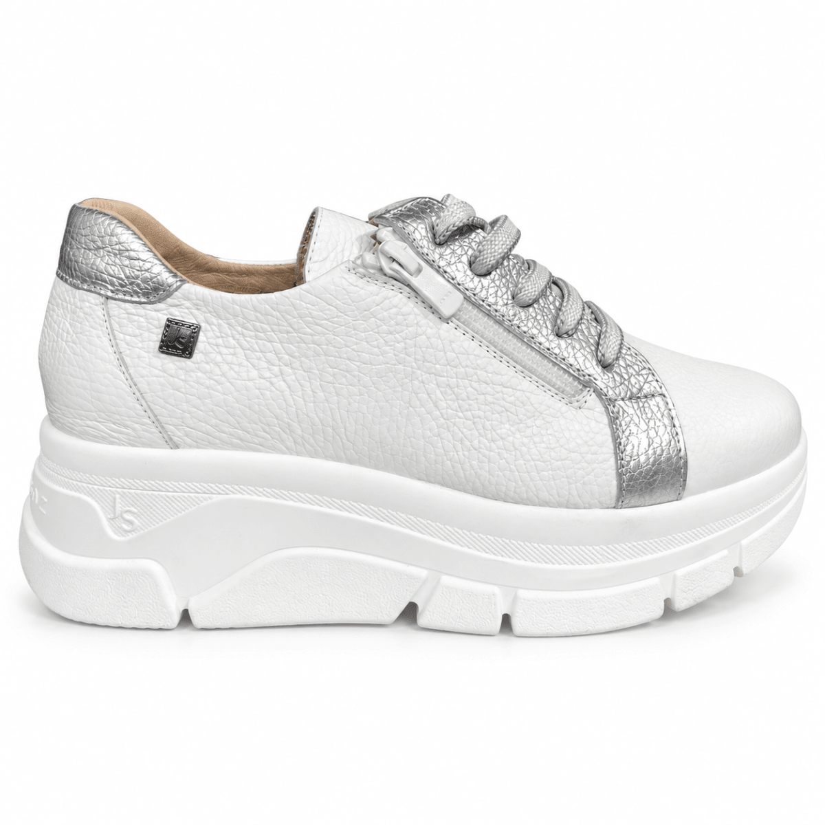 ZAPATILLA JOSE SAENZ CELIA BLANCA PLATA4