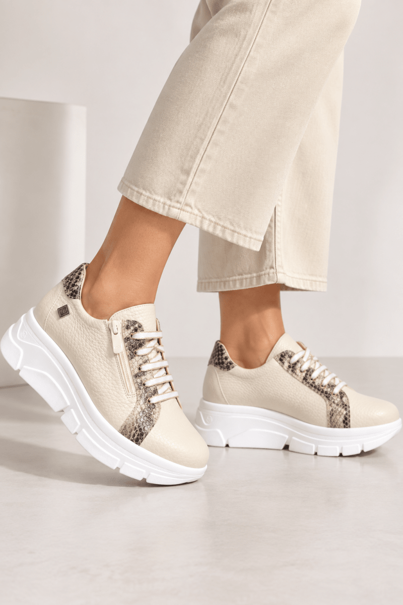 ZAPATILLA JOSE SAENZ CELIA BEIGE  SERPIENTE1
