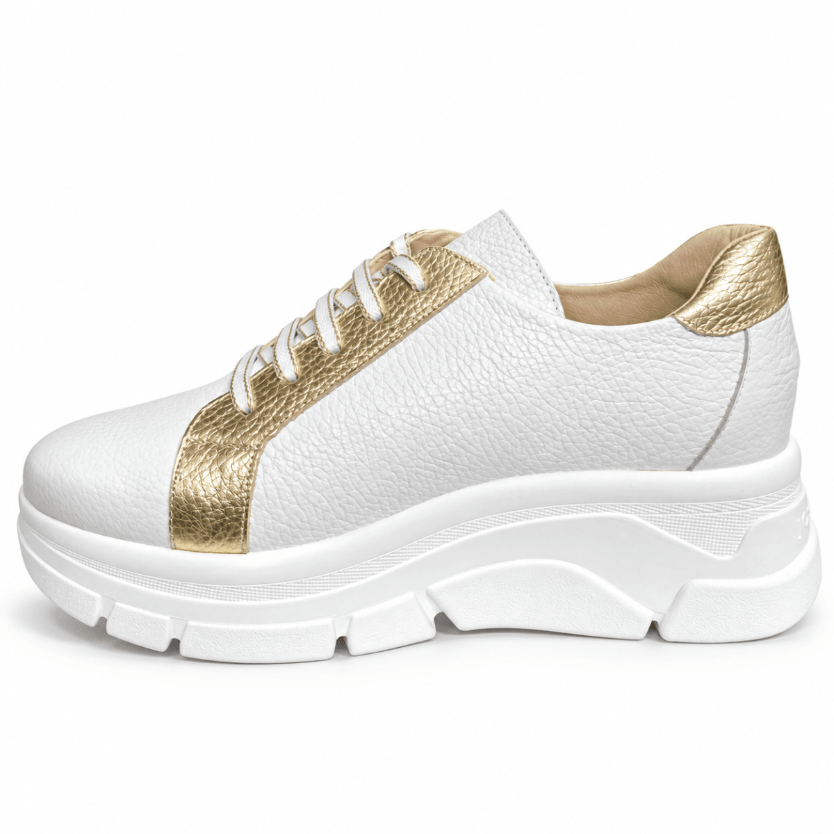 ZAPATILLA JOSE SAENZ CELIA BLANCA DORADA2
