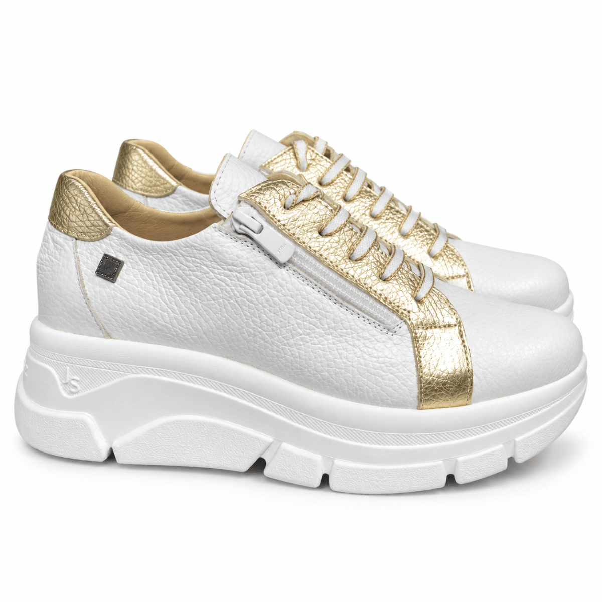ZAPATILLA JOSE SAENZ CELIA BLANCA DORADA4