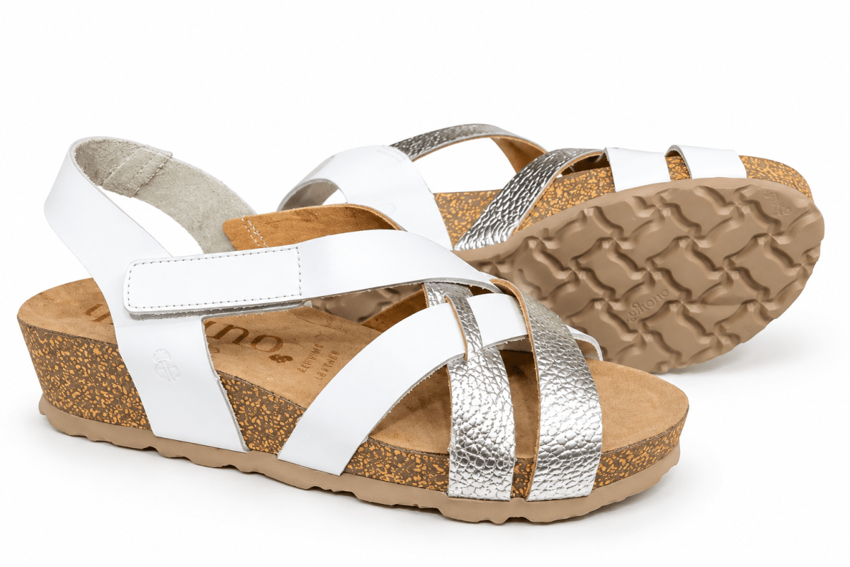 SANDALIA YOKONO MONACO BLANCO PLATA5