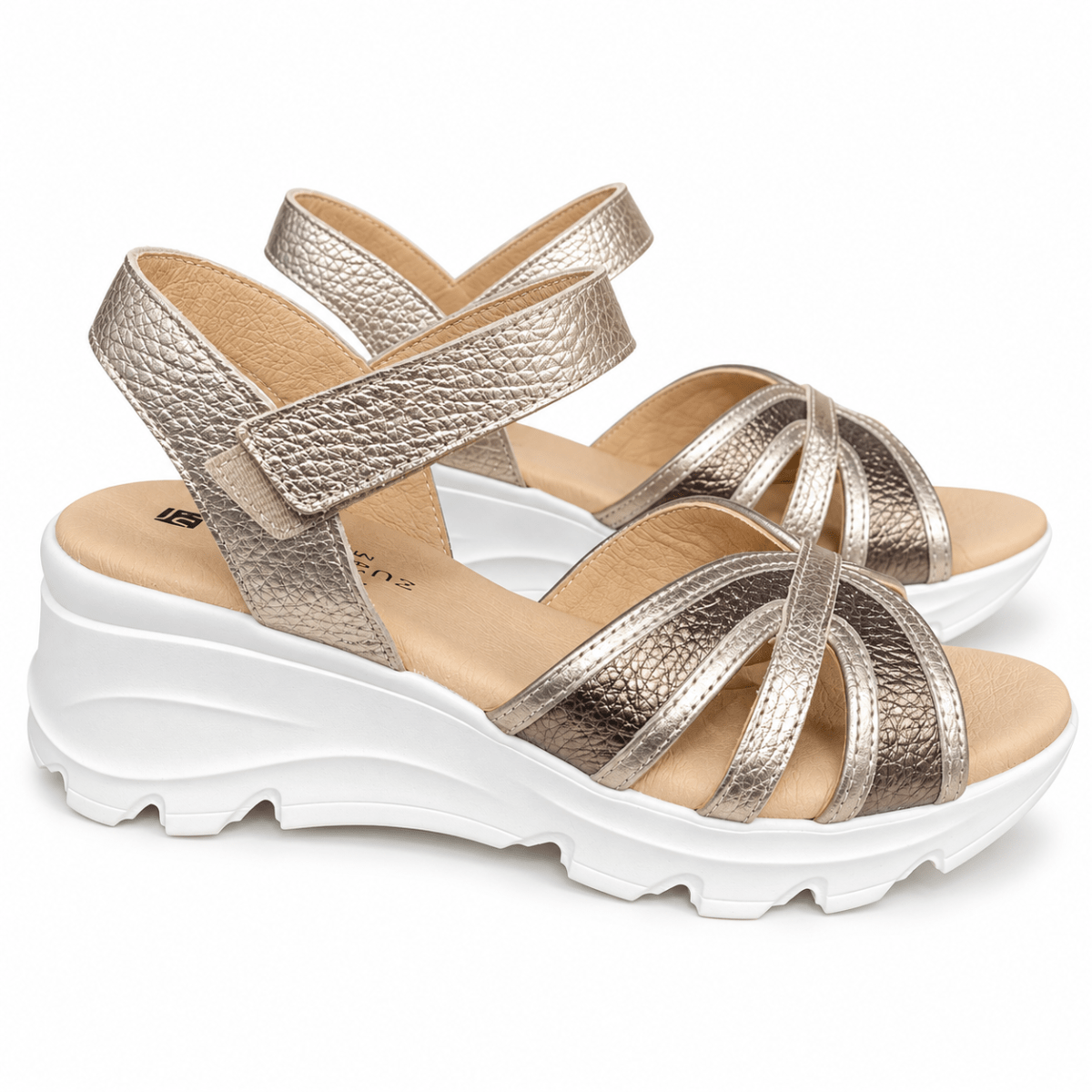 SANDALIA  JOSE SAENZ ZOE PLATINO1