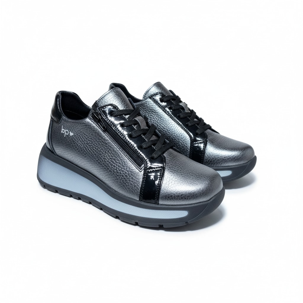 ZAPATO CRETA NAPA SHOCK METAL  ACERO9