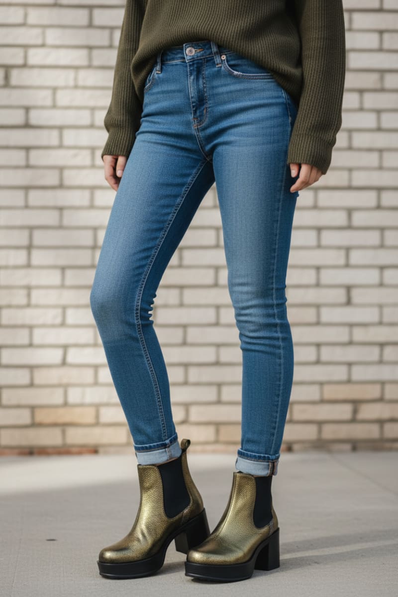 BOTIN  MALENA NRO 37  KAKI ACERO1