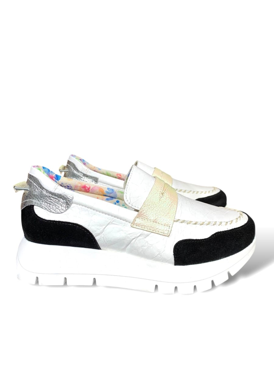 MOCASIN BELEN NEGRO BEIGE ANTE1