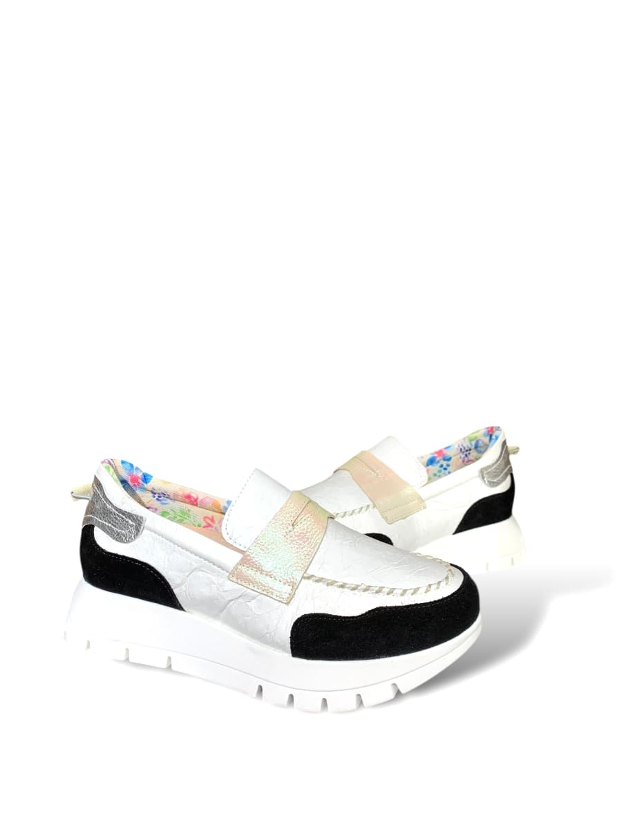 MOCASIN BELEN NEGRO BEIGE ANTE7