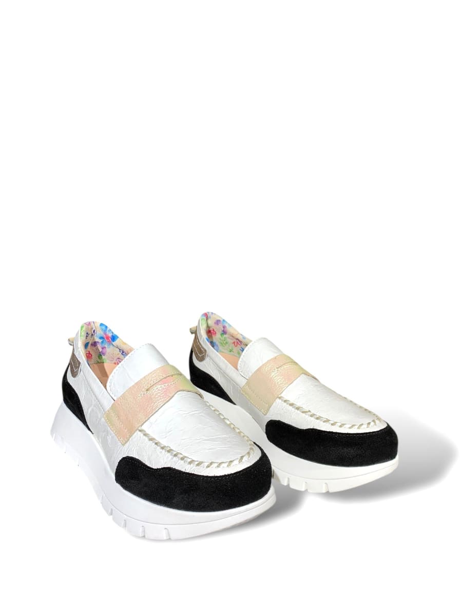 MOCASIN BELEN NEGRO BEIGE ANTE3