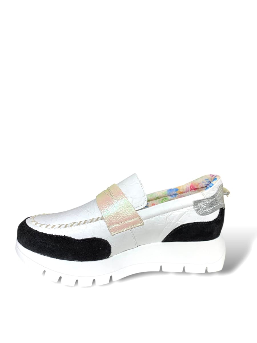 MOCASIN BELEN NEGRO BEIGE ANTE4