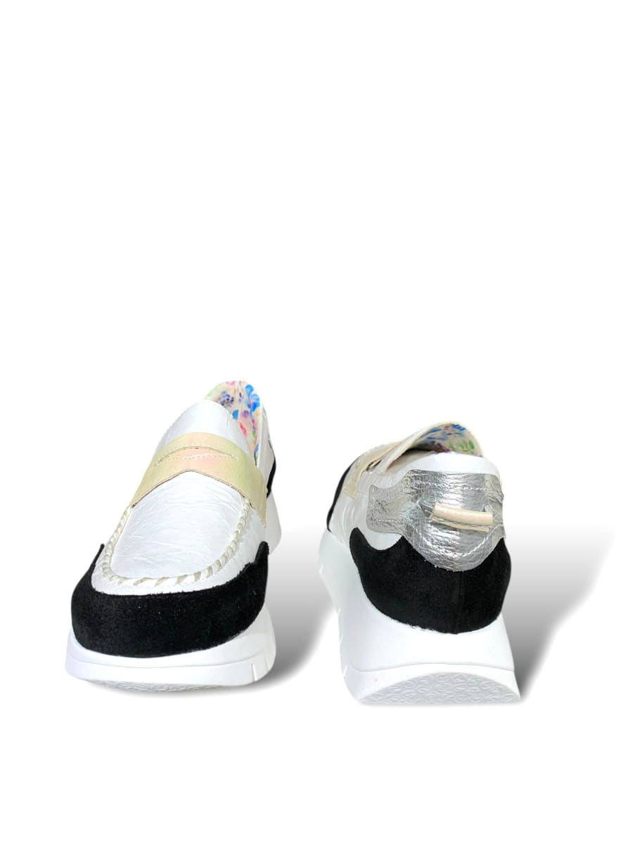 MOCASIN BELEN NEGRO BEIGE ANTE8