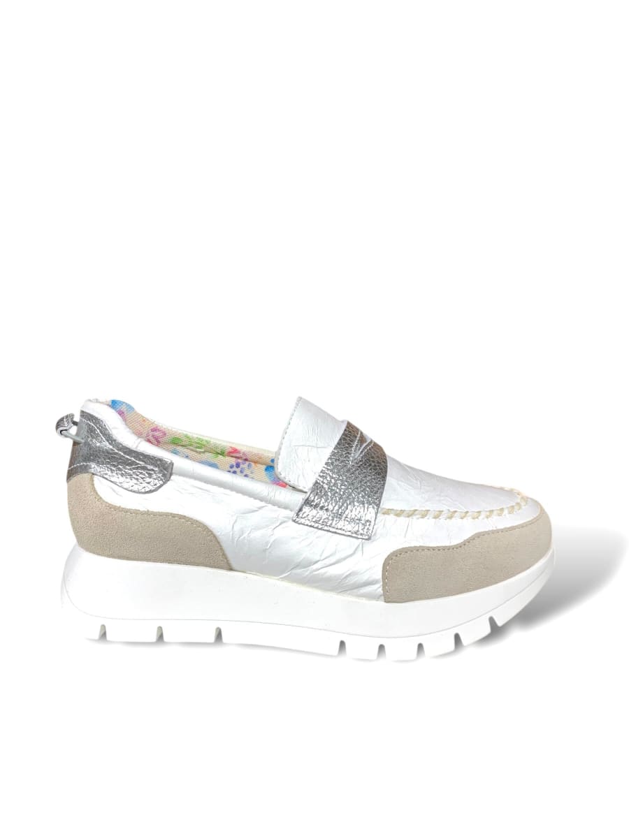 MOCASIN BELEN HIELO PLATA ANTE6
