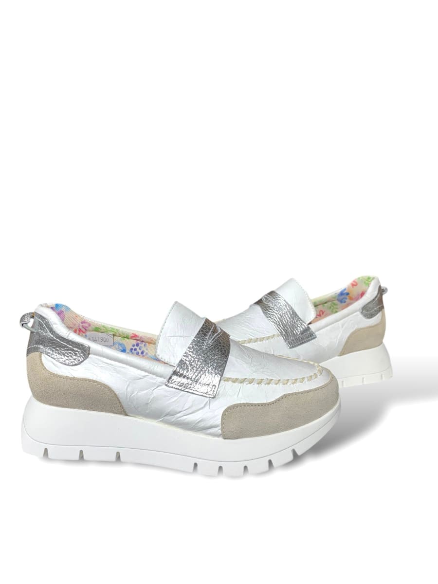 MOCASIN BELEN HIELO PLATA ANTE5